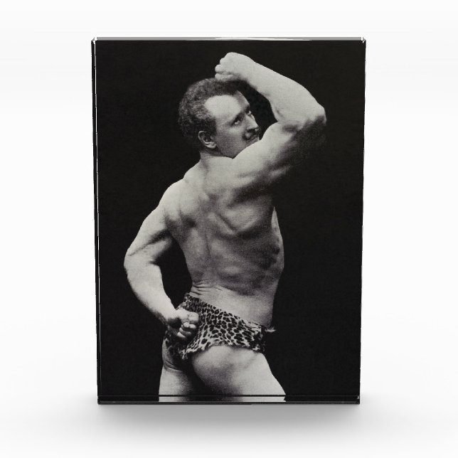 A New Pose by StrongMen Eugen Sandow Bodybuilding Photo Block (Front)