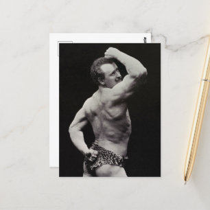 A New Pose by StrongMen Eugen Sandow Bodybuilding Postcard