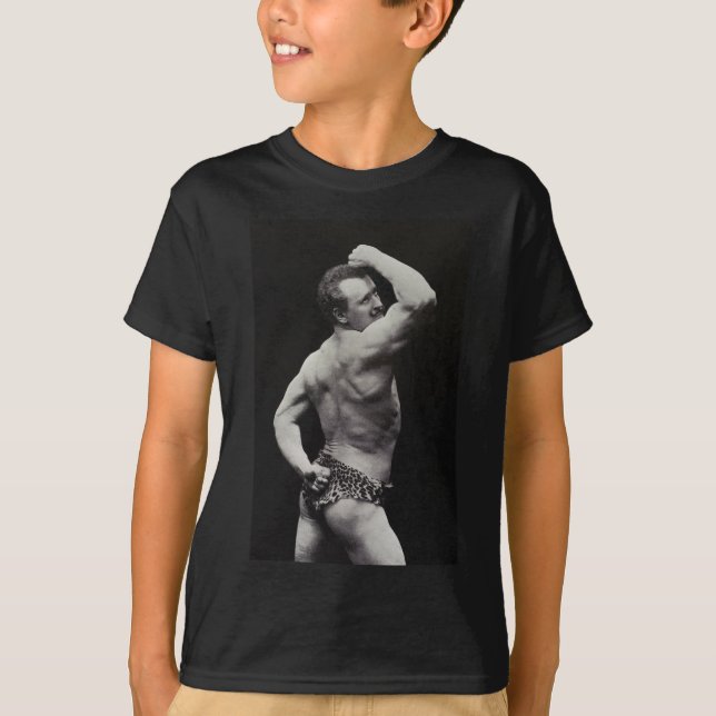 A New Pose by StrongMen Eugen Sandow Bodybuilding T-Shirt (Front)