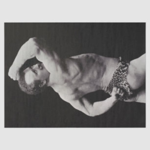A New Pose by StrongMen Eugen Sandow Bodybuilding Tissue Paper