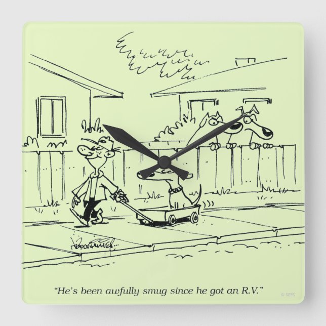 A New Ride Square Wall Clock (Front)