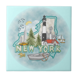 A New York Lighthouse Tile