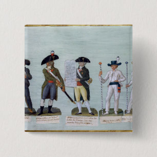 A Newspaper Seller, a Citizen Ready to Fight 2 Inch Square Button