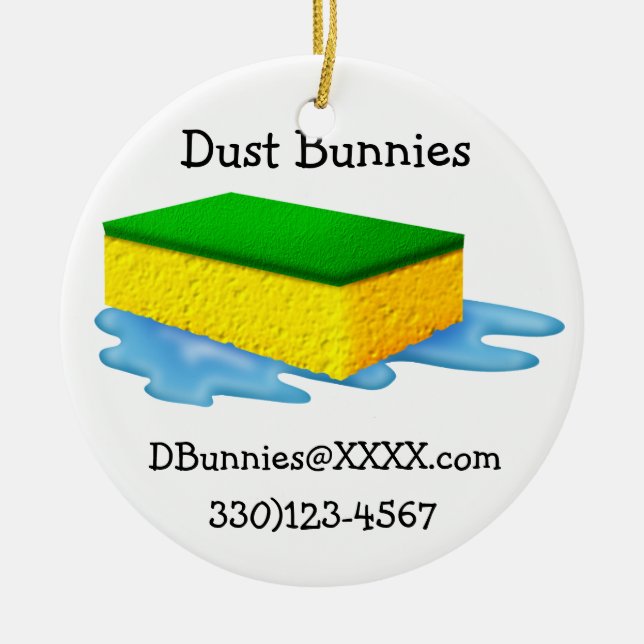 A Nice CLEAN Theme Ceramic Ornament (Front)