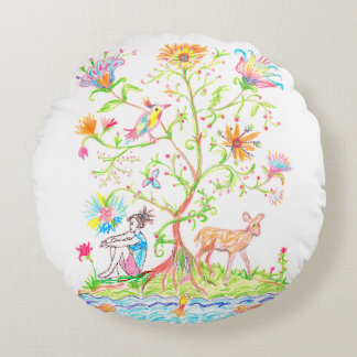 A nice tree of life round pillow