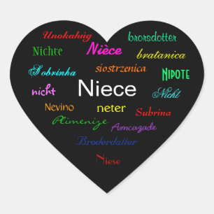 "A Niece's Birthday I" Customizable Heart Sticker