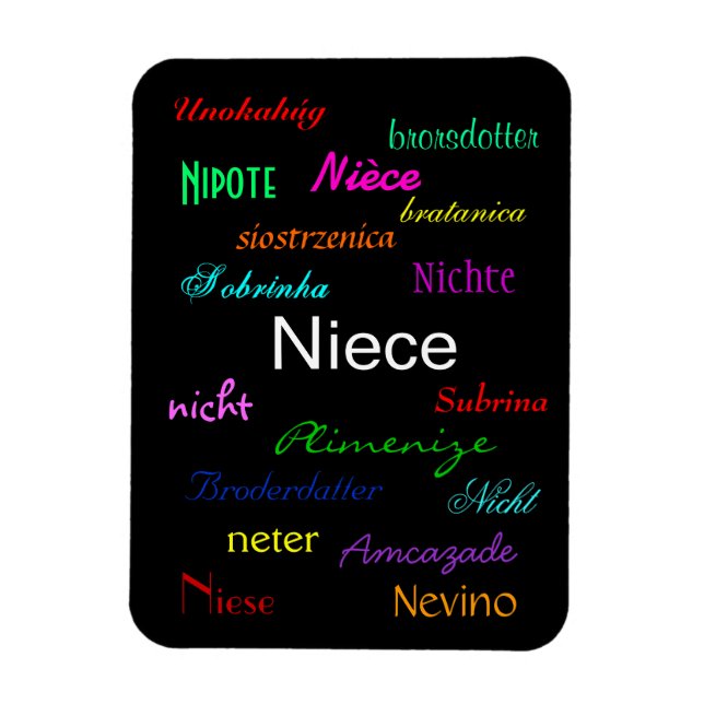 "A Niece's Birthday I" Customizable  Magnet (Vertical)