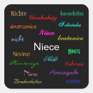 "A Niece's Birthday I" Customizable  Square Sticker