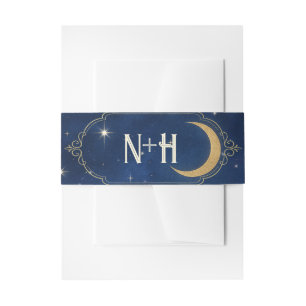 A Night Among The Stars Celestial Skies Wedding Invitation Belly Band