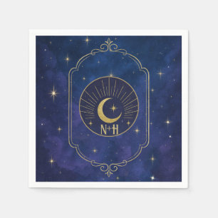 A Night Among The Stars Celestial Skies Wedding Napkin