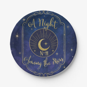 A Night Among The Stars Celestial Skies Wedding  Paper Plate