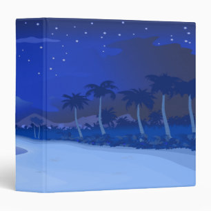 a night at the beach notebook binder