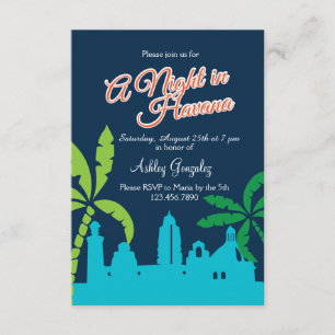 A Night In Havana Invitation