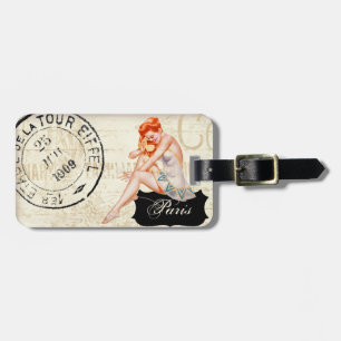 A Night in Paris luggage tag