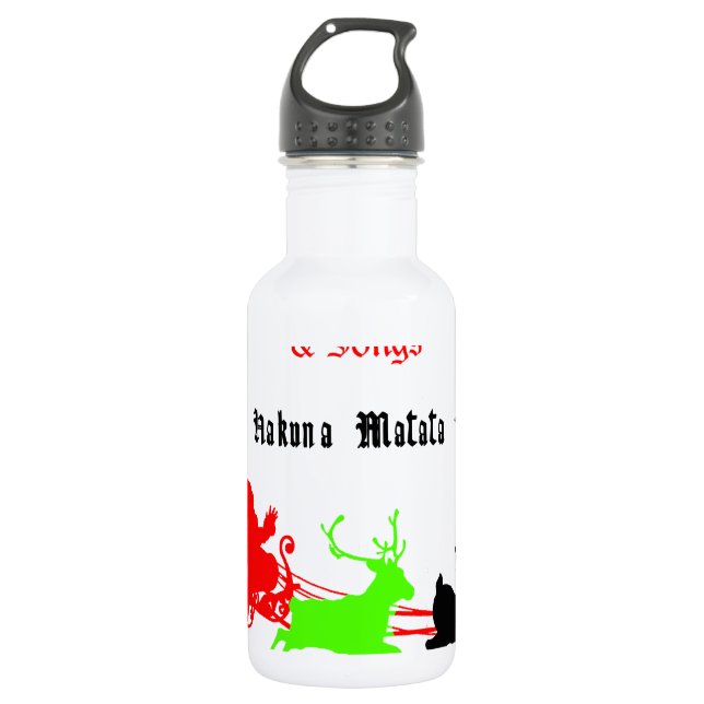 A Night of Christmas Carols and Songs Hakunamatata 532 Ml Water Bottle (Front)