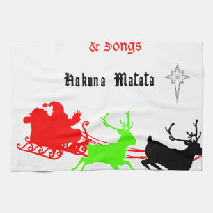 A Night of Christmas Carols and Songs Hakunamatata Kitchen Towel