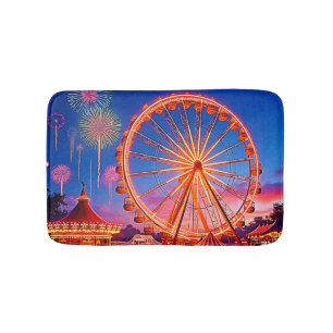 A Night of Festive Lights Design Bath Mat