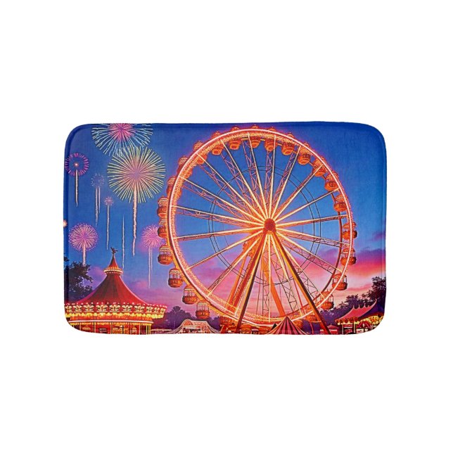 A Night of Festive Lights Design Bath Mat (Front)