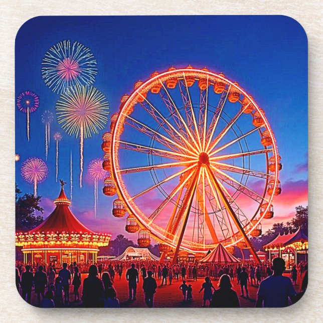 A Night of Festive Lights Design Coaster (Front)
