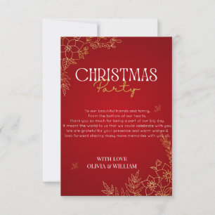 "A Night of Joy: Corporate Christmas Bash" Thank You Card
