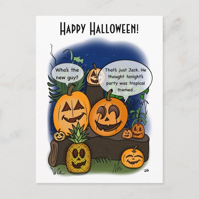 A night to remember halloween postcard (Front)
