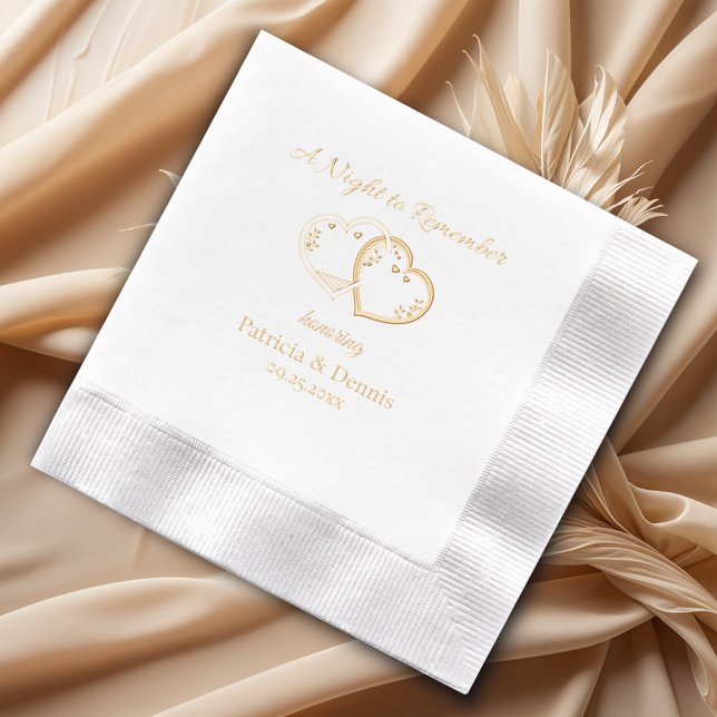 A Night to Remember, Rehearsal Dinner Foil Napkins (Creator Uploaded)