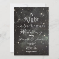 A Night Under the Stars Dark Night Sky Wedding