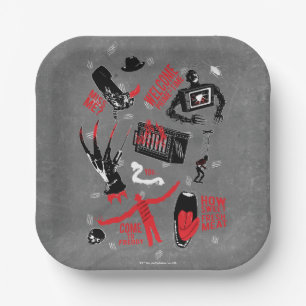 A Nightmare on Elm Street   Freddy Krueger Talk Paper Plate