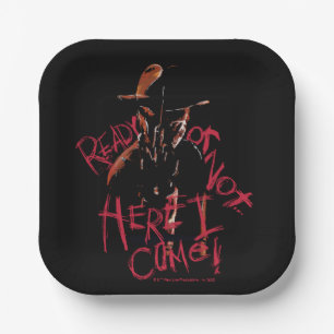 A Nightmare on Elm Street Ready or Not Paper Plate