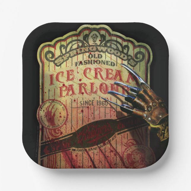 A Nightmare on Elm Street | Springwood's Ice Cream Paper Plate (Front)