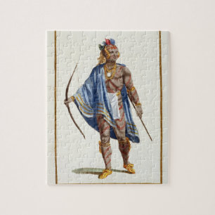 A Noble Indian from the Ottawa Nation, 1780 (colou Jigsaw Puzzle