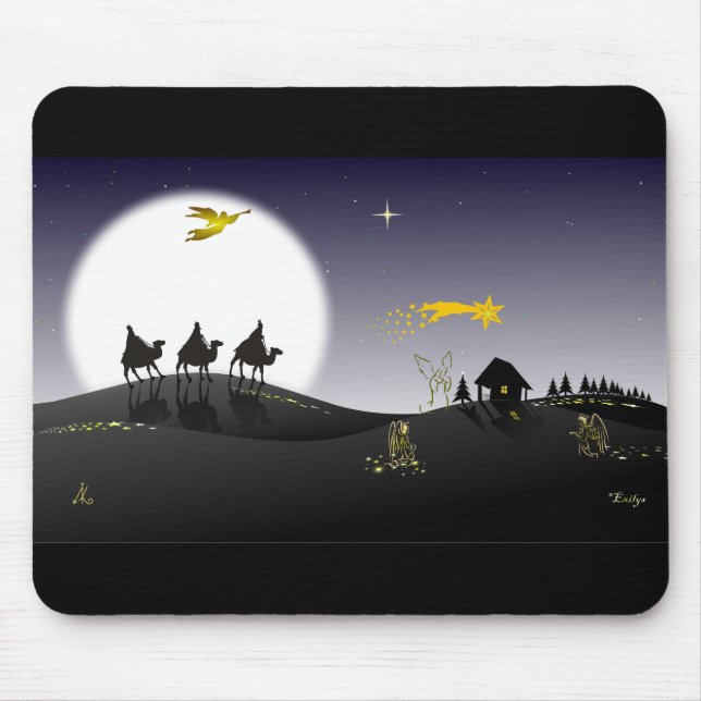 A Noite Santa e os Três Reis Magos Mouse Pad (Front)