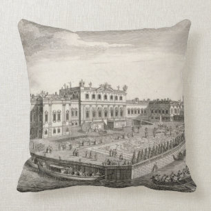 A North West View of the Summer Palace of Her Impe Throw Pillow