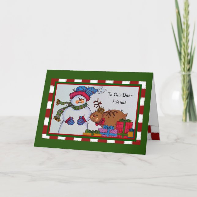 À nos chers amis Carte de Noël (Devant)