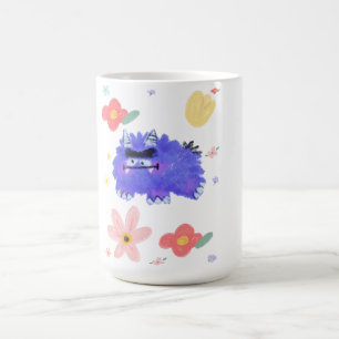A Not-So-Scary Monster in a Flower Patch Tote Bag Coffee Mug
