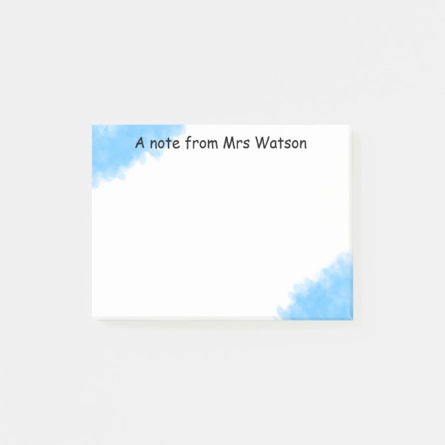 a note from add teacher name simple minimal border (Front)