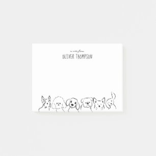 A Note From Cute Dog Animal Sketch Post-it Notes