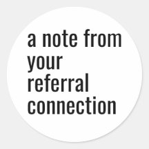 "A Note From..." Envelope Sticker (B&W)