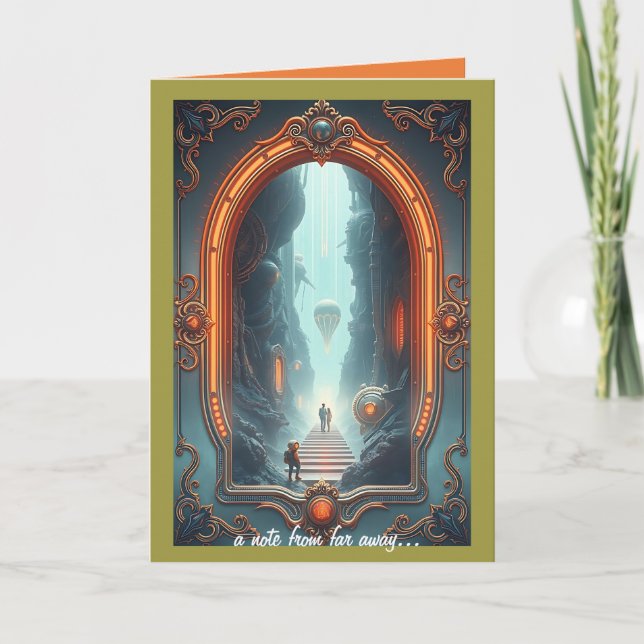 A Note From Far Away Note Card (Front)