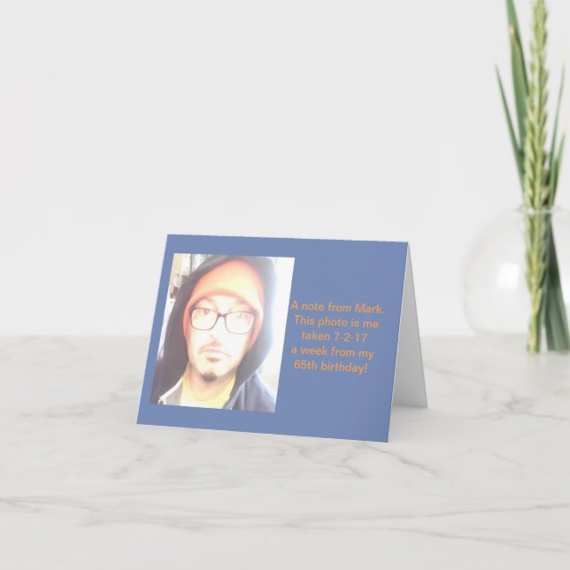 A note from Mark! Card (Front)