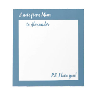 A note from Mom Personalized notepad
