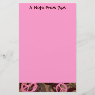 A Note From Pam-Stationery-Peace Signs Stationery