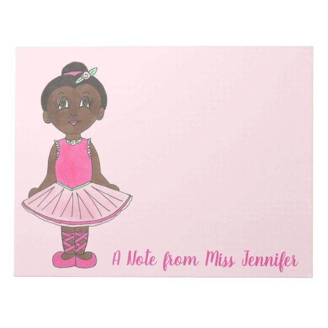 A Note from Personalized Dance Ballet Teacher Tutu (Front)
