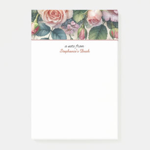 A Note From Personalized Desk Roses Notepad