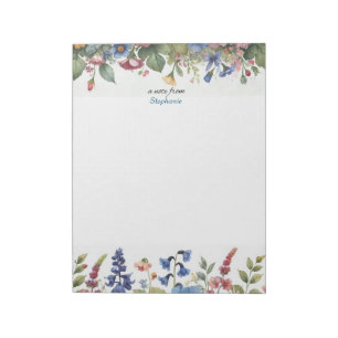 A Note From Personalized Floral Notepad