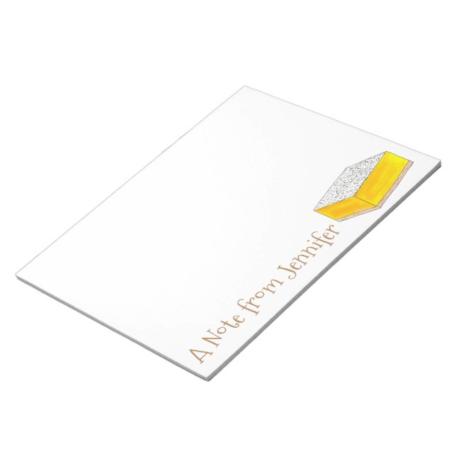 A Note from Personalized Yellow Lemon Square Bar (Angled)