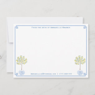 A Note From   Preppy Lemon Tree Ginger Jar Card