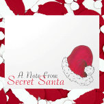 A Note From Secret Santa Claus Merry Christmas Red<br><div class="desc">Design features an original marker illustration of a red Santa Claus hat. Perfect as a Secret Santa gift or Christmas party favour!

Don't see what you're looking for? Need help with customization? Contact Rebecca to have something designed just for you.</div>