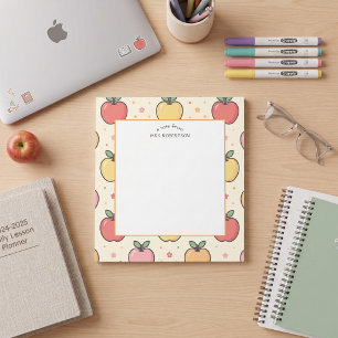 A note from Teacher Apple Pattern Notepad