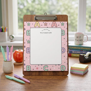 A note from Teacher Letters Pattern Notepad